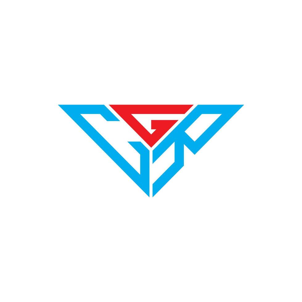 Diseño creativo del logotipo de la letra cgr con gráfico vectorial, logotipo simple y moderno de cgr en forma de triángulo. vector