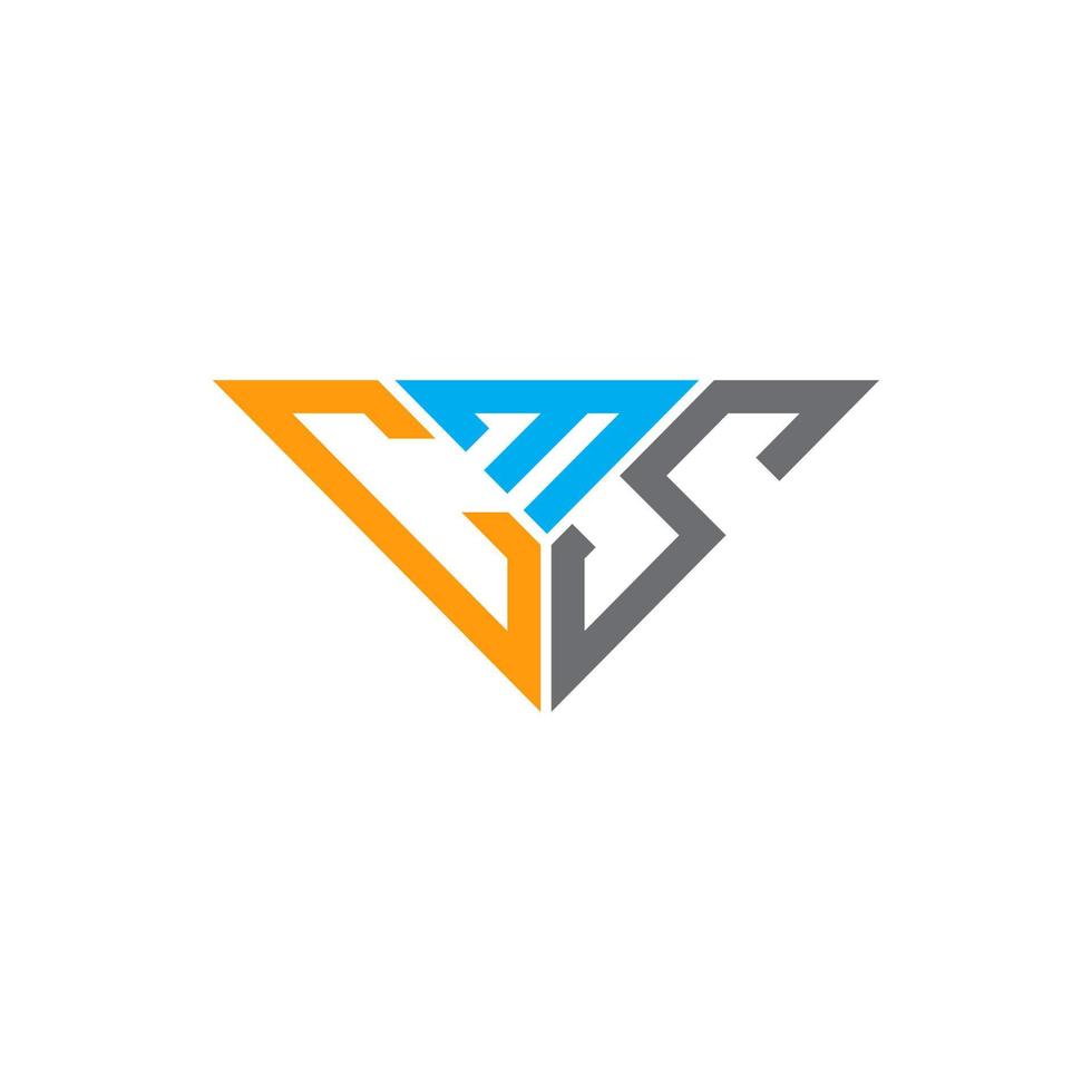 diseño creativo del logotipo de la letra cms con gráfico vectorial, logotipo cms simple y moderno en forma de triángulo. vector