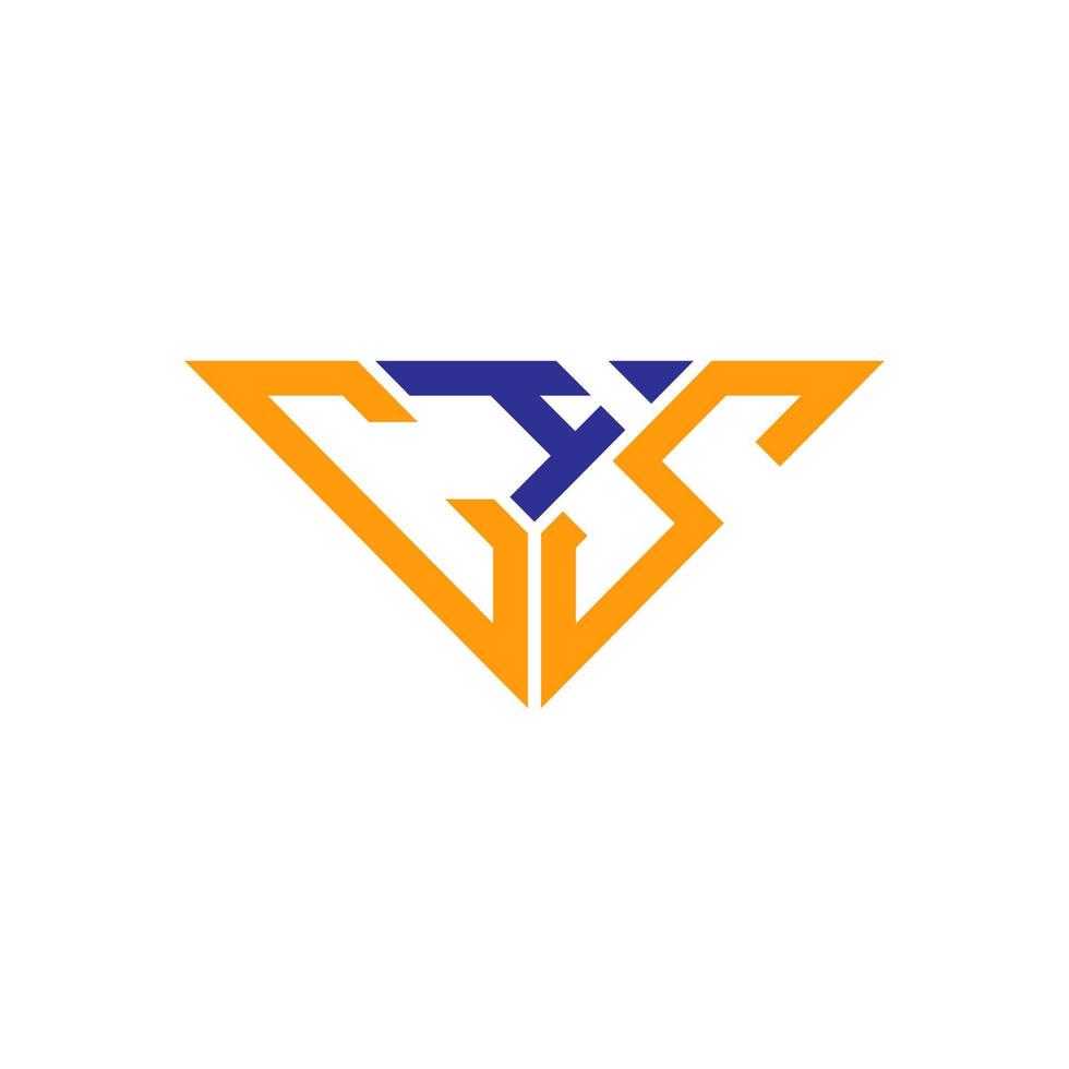 Diseño creativo del logotipo de la letra cis con gráfico vectorial, logotipo simple y moderno de cis en forma de triángulo. vector