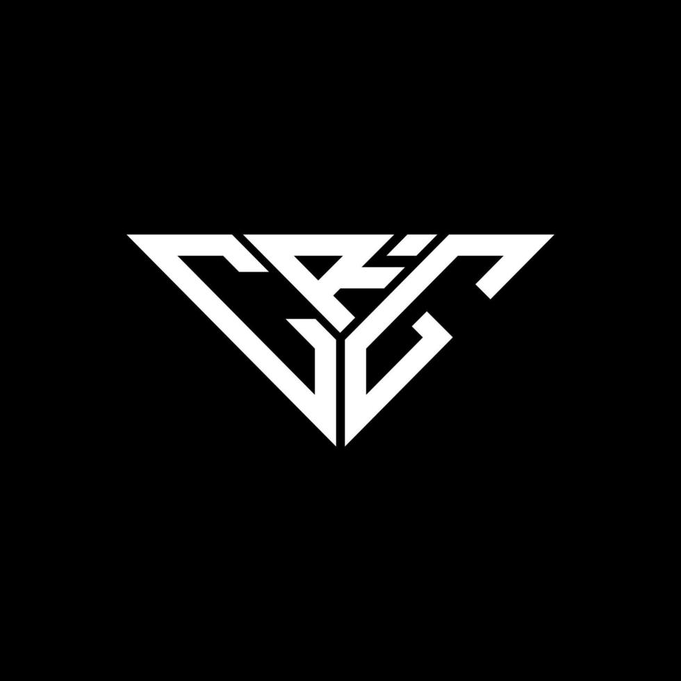 diseño creativo del logotipo de letra crg con gráfico vectorial, logotipo simple y moderno de crg en forma de triángulo. vector