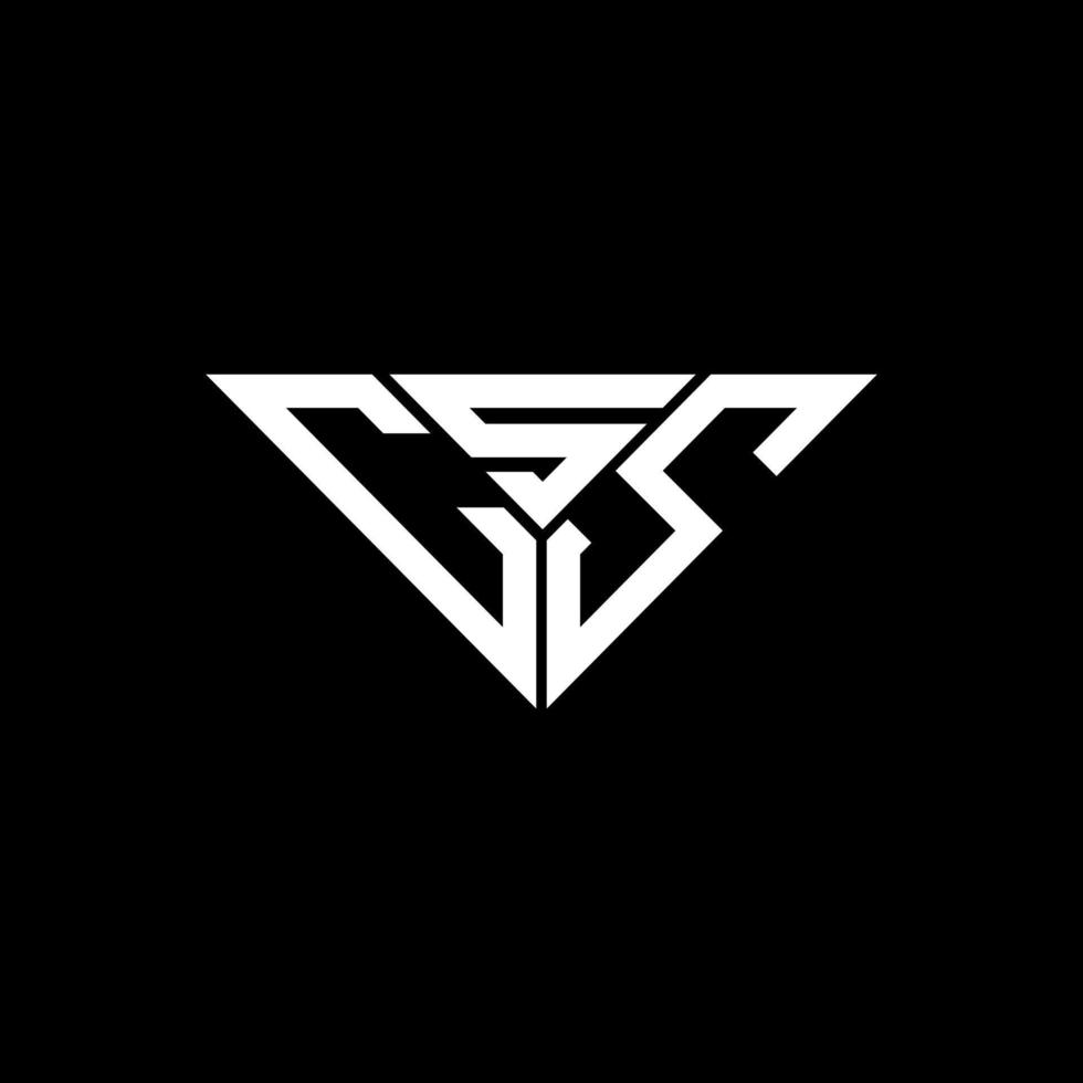 CSS letter logo creative design with vector graphic, CSS simple and modern logo in triangle shape.