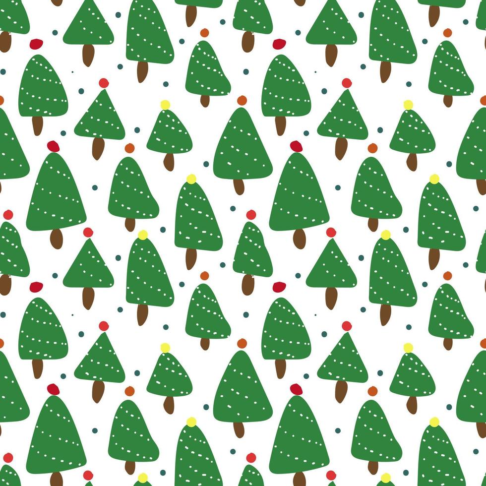 Christmas tree patterns for packaging, printing on textiles. New Year's theme is a Christmas tree in the mass. Seamless pattern on a transparent background for printed products. vector