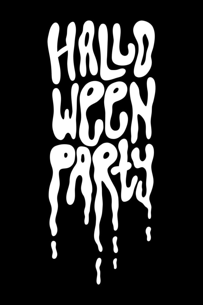 Halloween party lettering with streaks and smudges vector