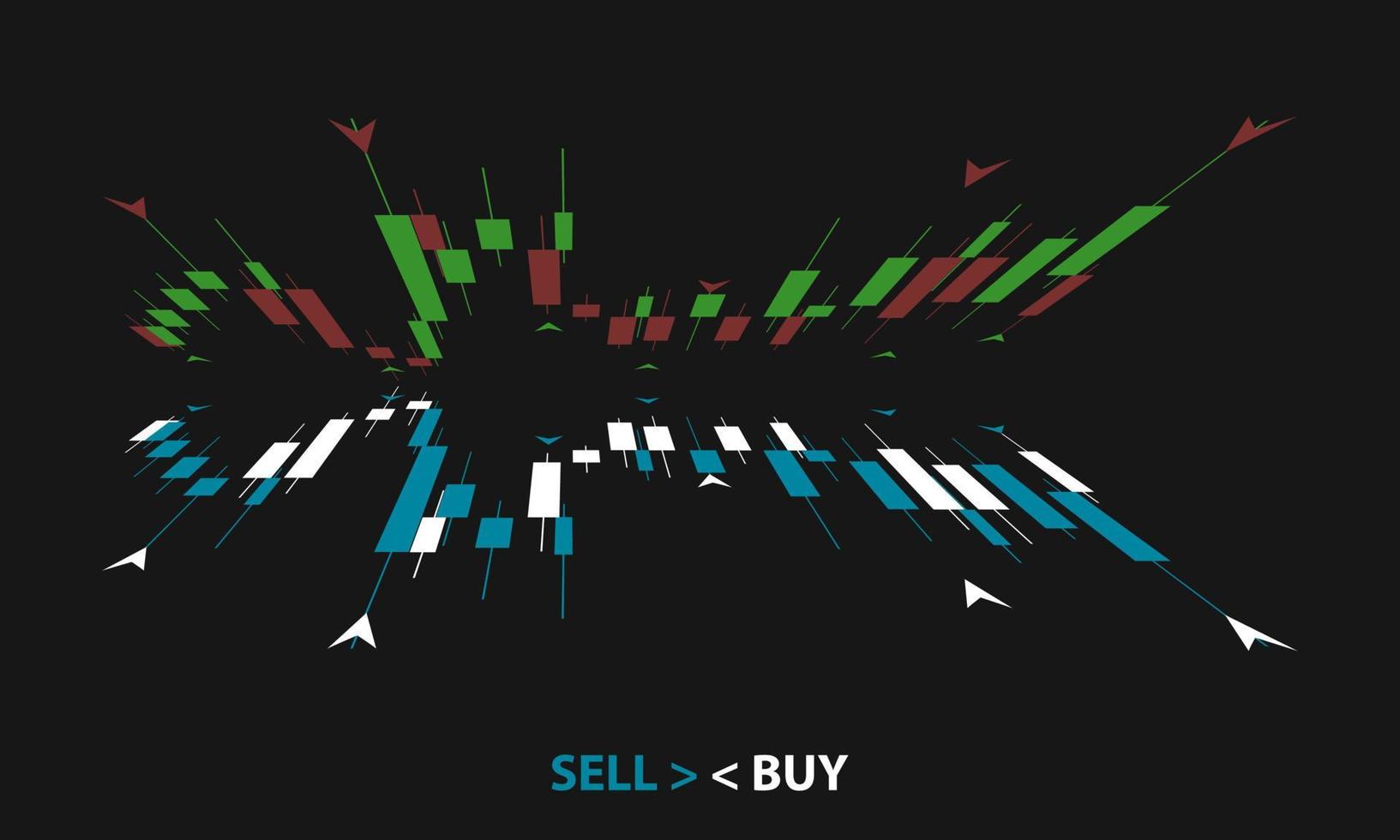 stock market chart vector