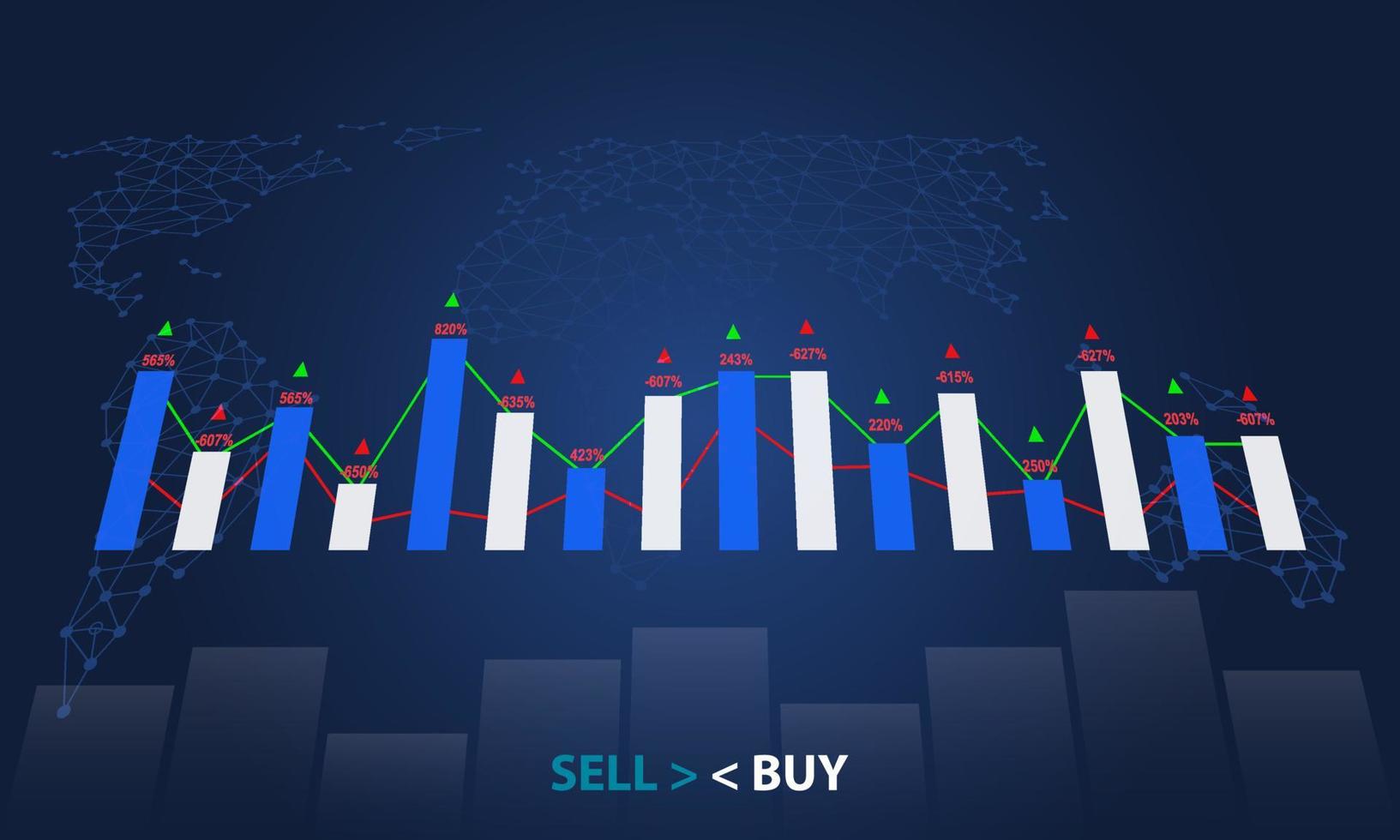 stock market chart vector