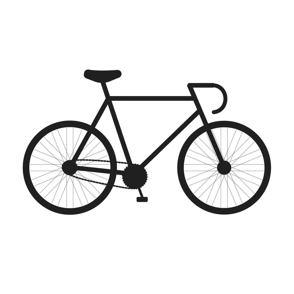 silueta de bicicleta plana vectorial vector