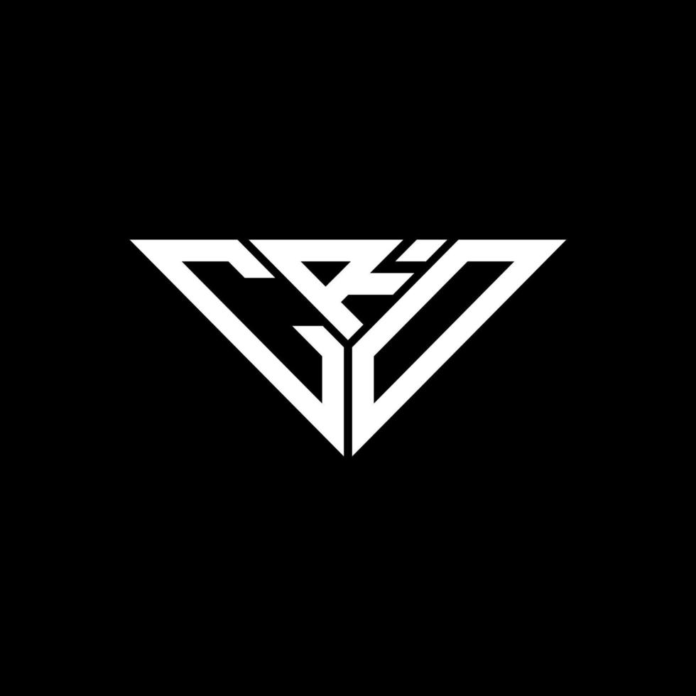 CRD letter logo creative design with vector graphic, CRD simple and modern logo in triangle shape.