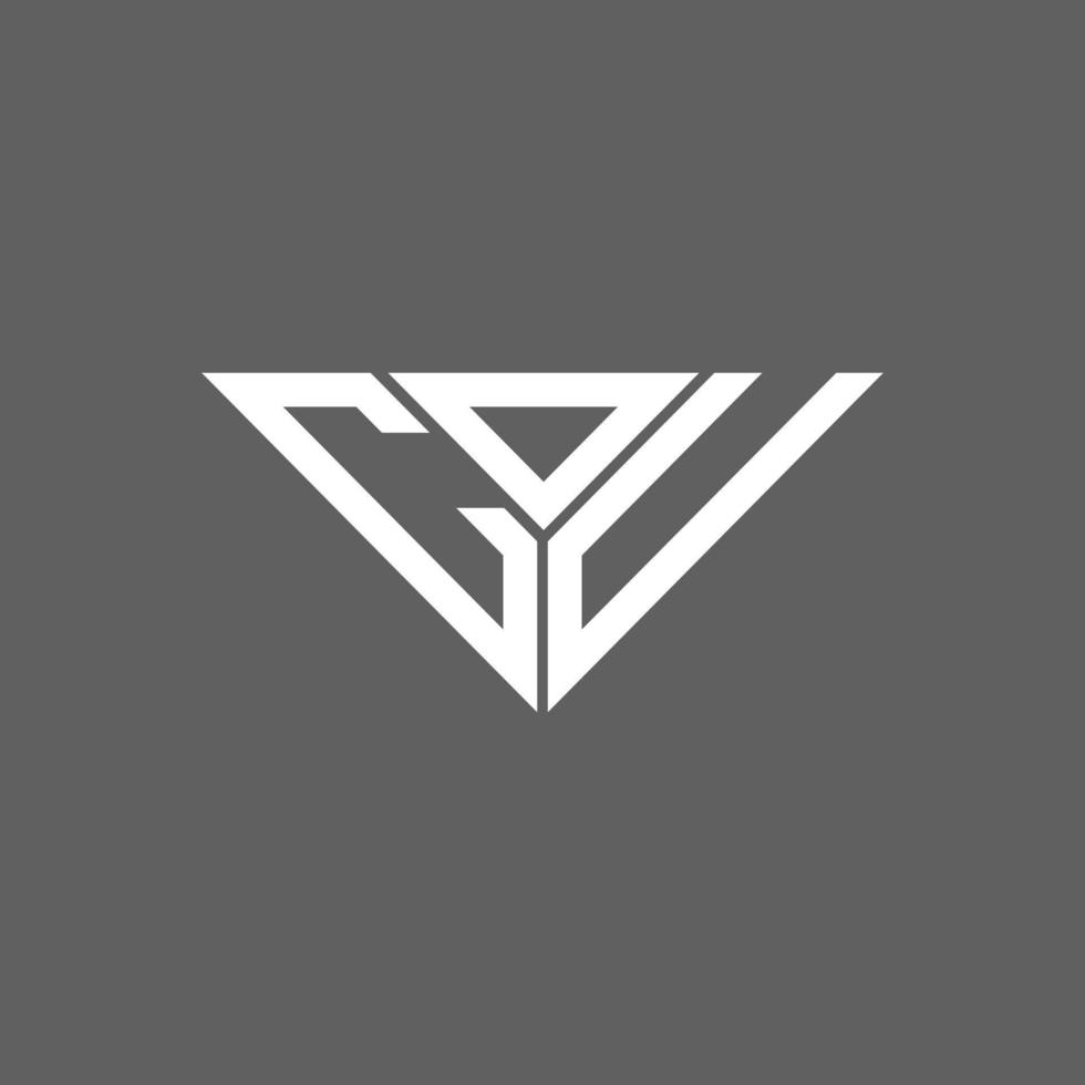 diseño creativo del logotipo de la letra cdu con gráfico vectorial, logotipo simple y moderno de cdu en forma de triángulo. vector
