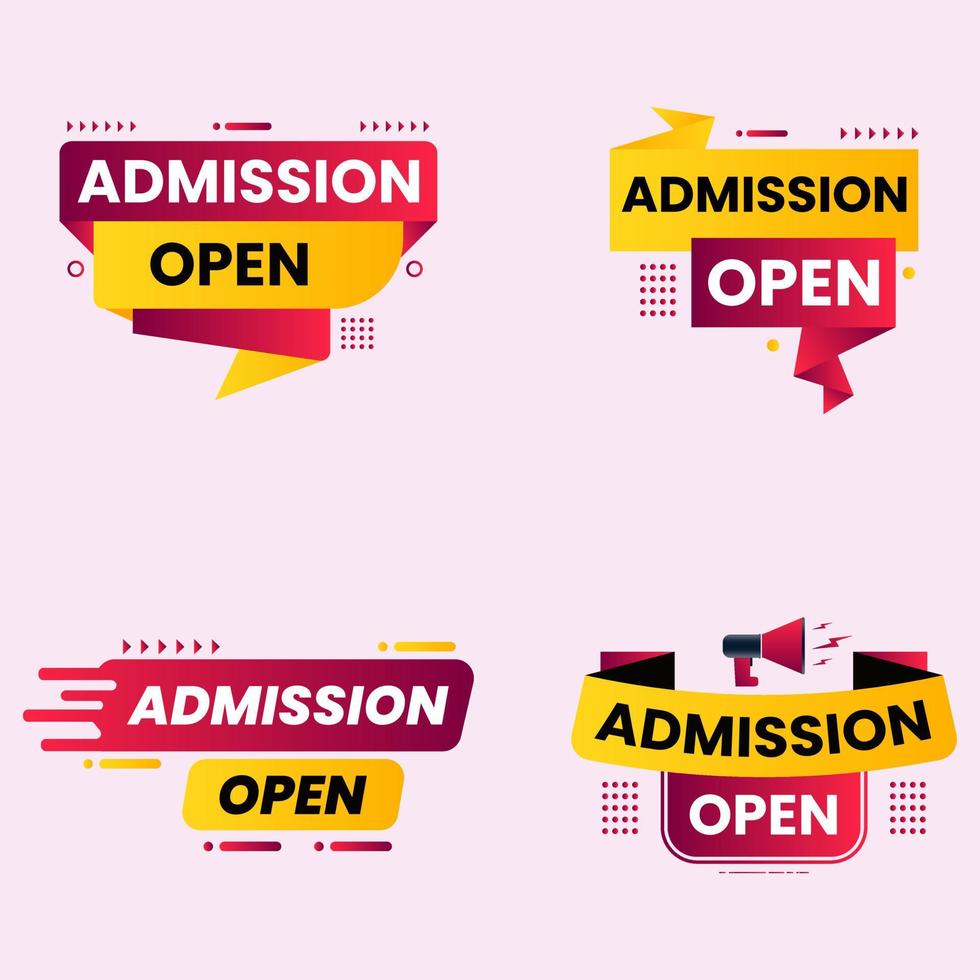 school admission open text promotional banner for social media post template vector