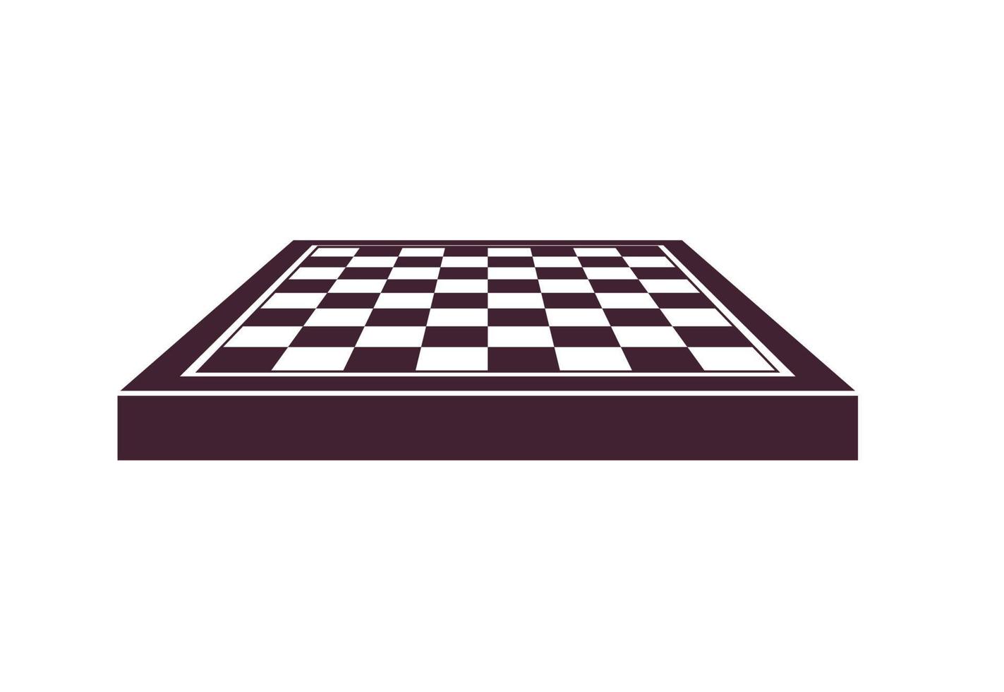 Chessboard and chequered dark white chessboard strategy game, intelligent hobby activity, competition or tournament concept flat vector illustration.