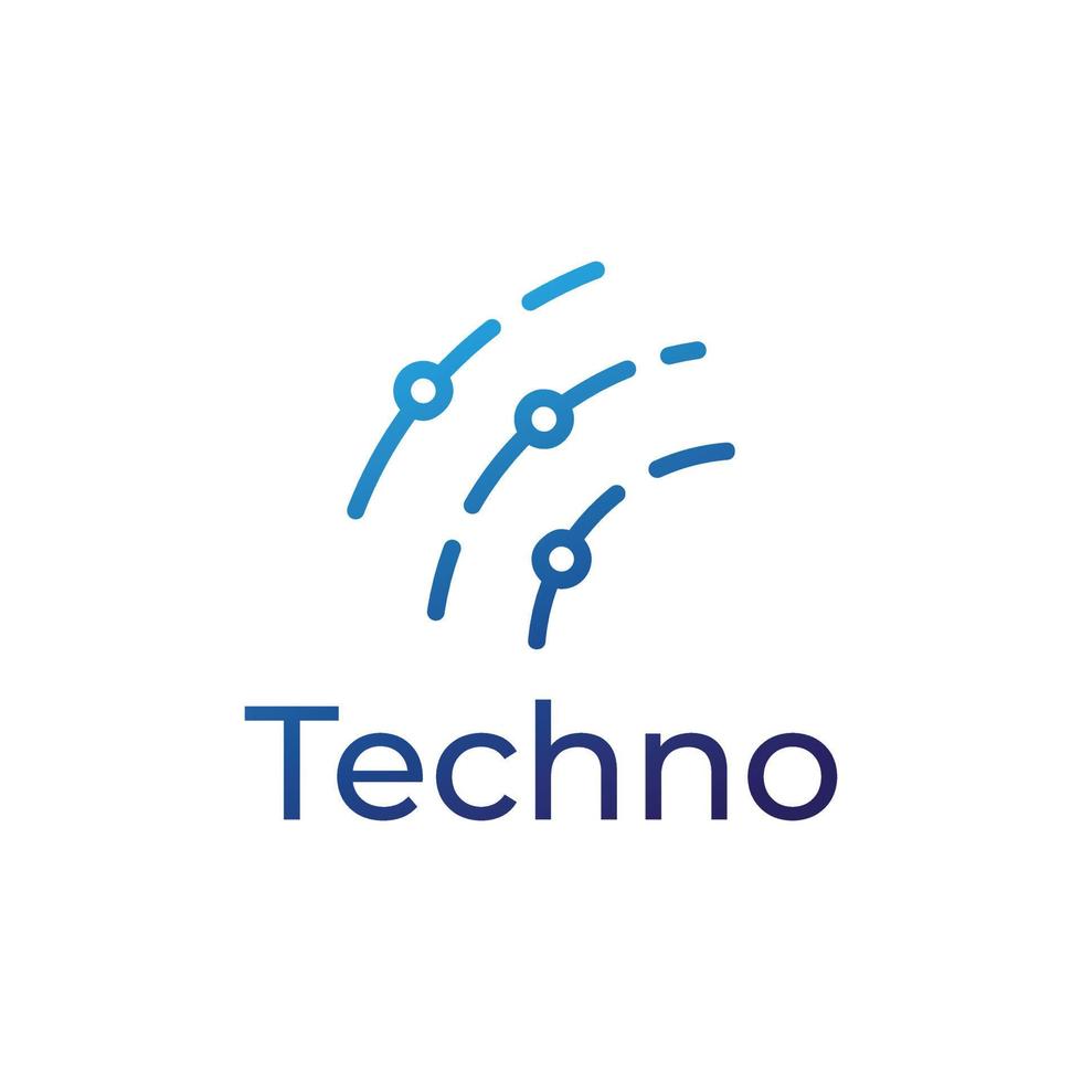 diseño de logotipo de tecnología moderna abstracta vector