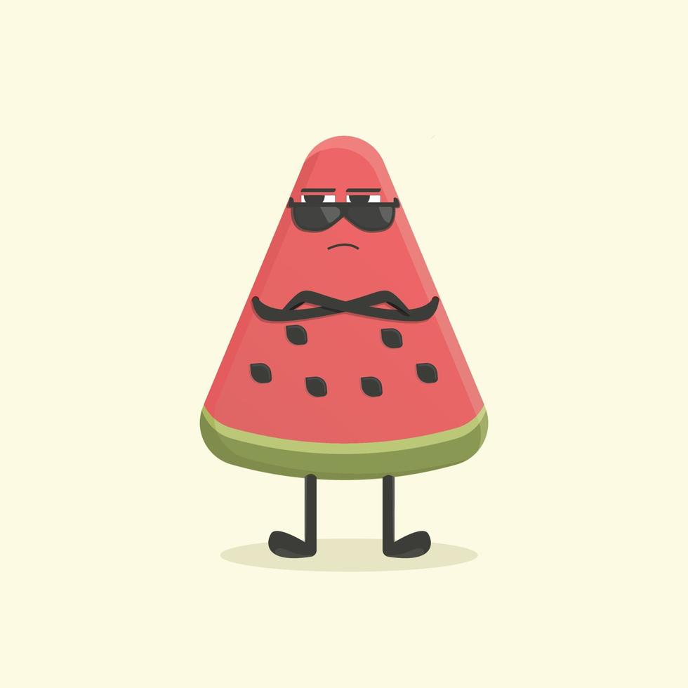 Illustration of doodle watermelon freestyle. Free vector, editable. vector