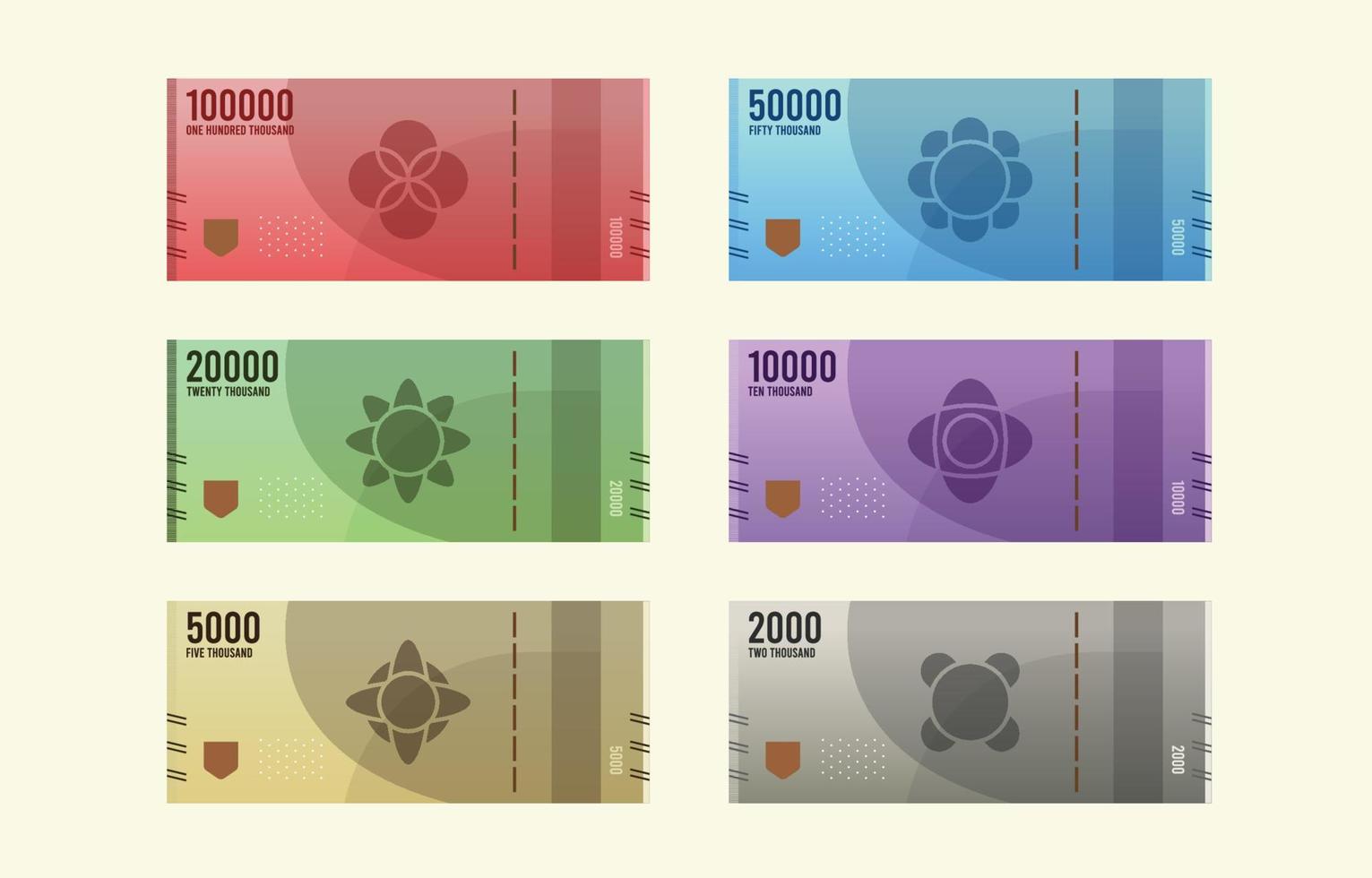 Real Paper Money Elements vector