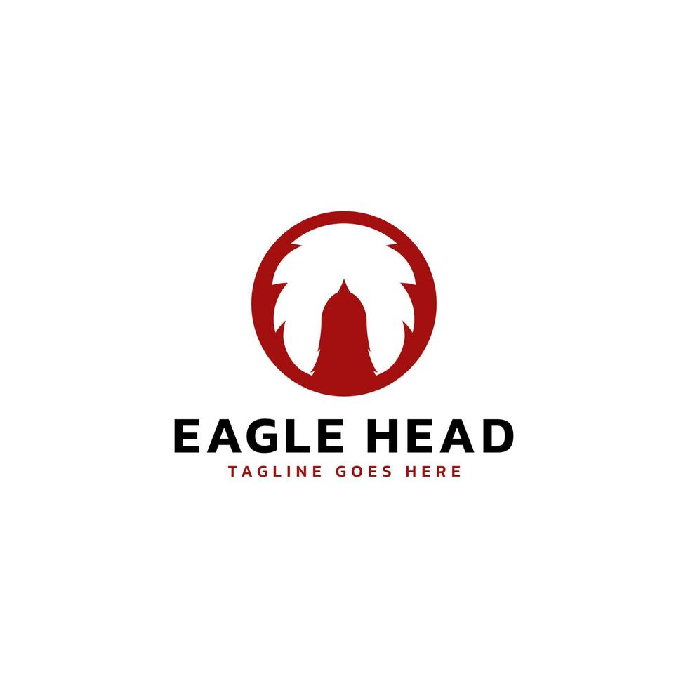 Eagle head simple logo design. Eagle logo in a circle. Vector format.