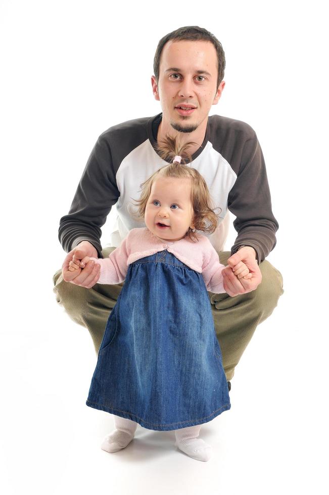 father baby isolated photo