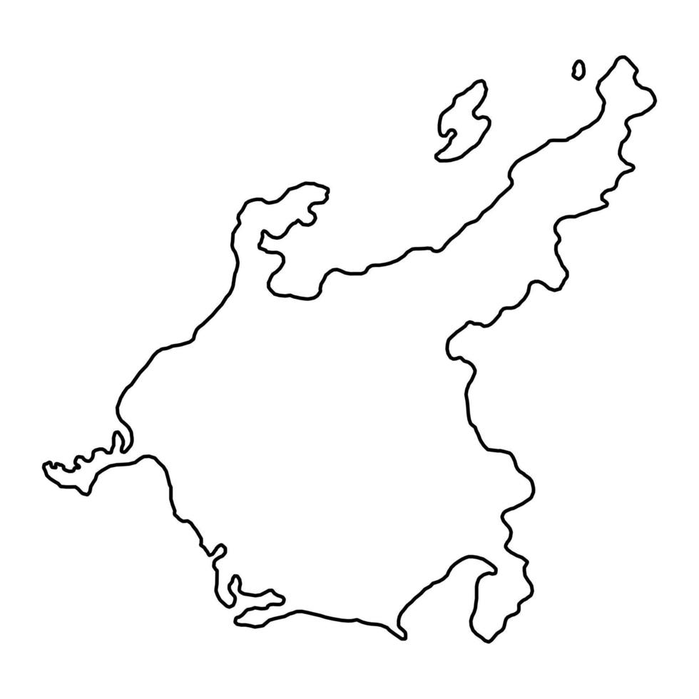 mapa de chubu, región de japón. ilustración vectorial vector