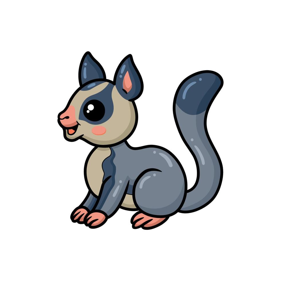 Cute little sugar glider cartoon vector