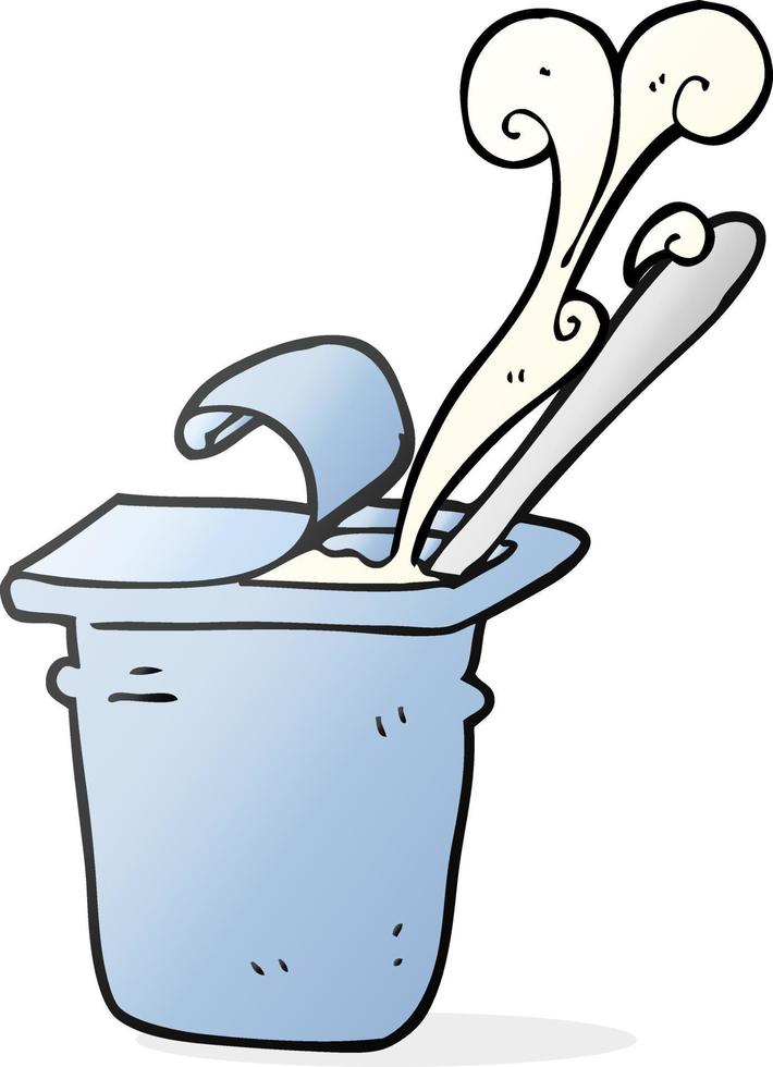 freehand drawn cartoon yogurt vector