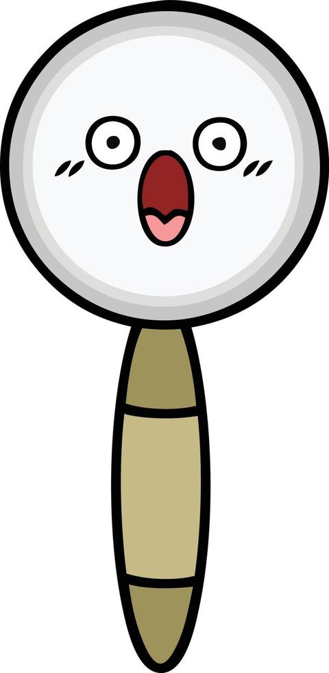 cute cartoon magnifying glass vector