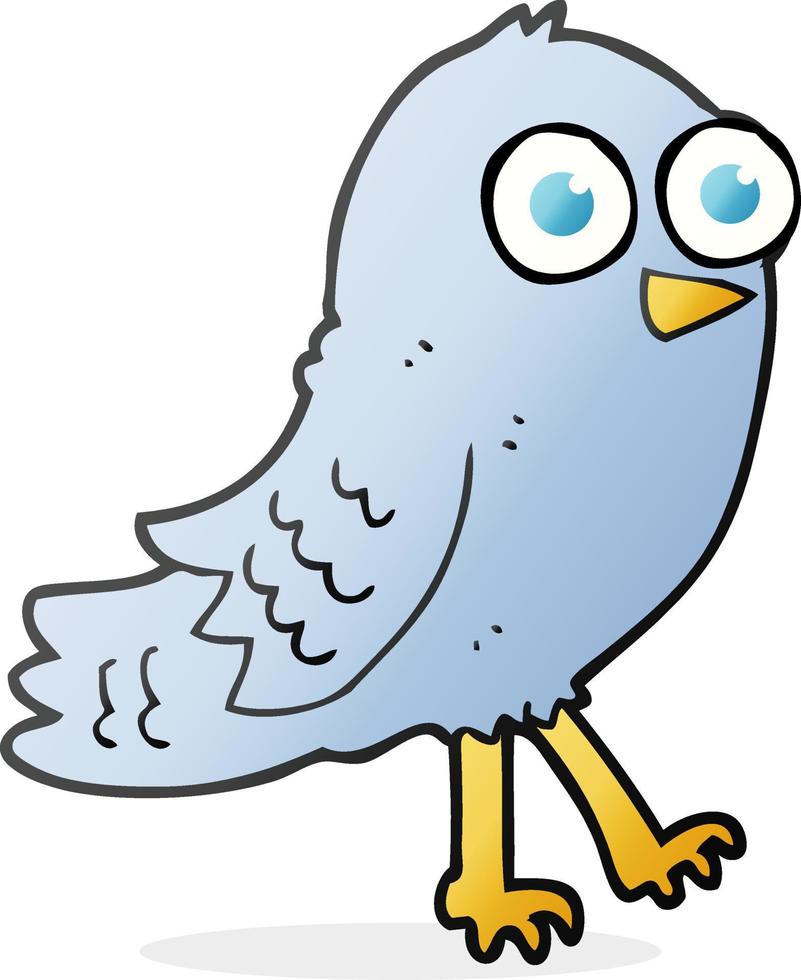 freehand drawn cartoon bird vector