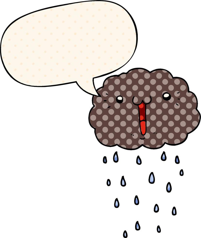 cartoon cloud and speech bubble in comic book style vector