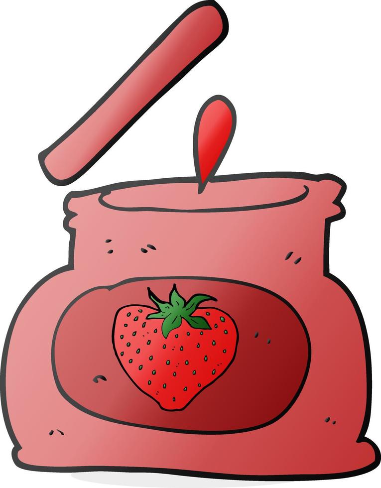 freehand drawn cartoon popping jar of jam vector