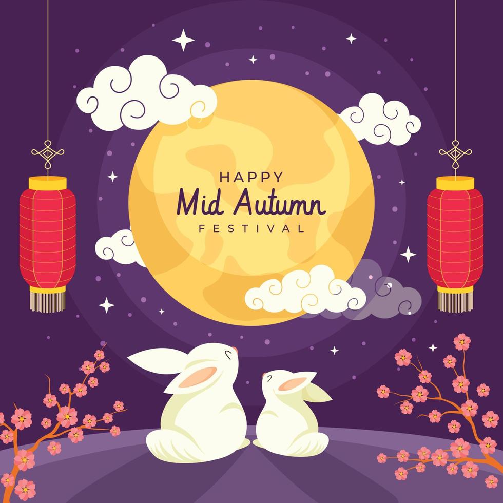 Happy Mid Autumn Festival vector