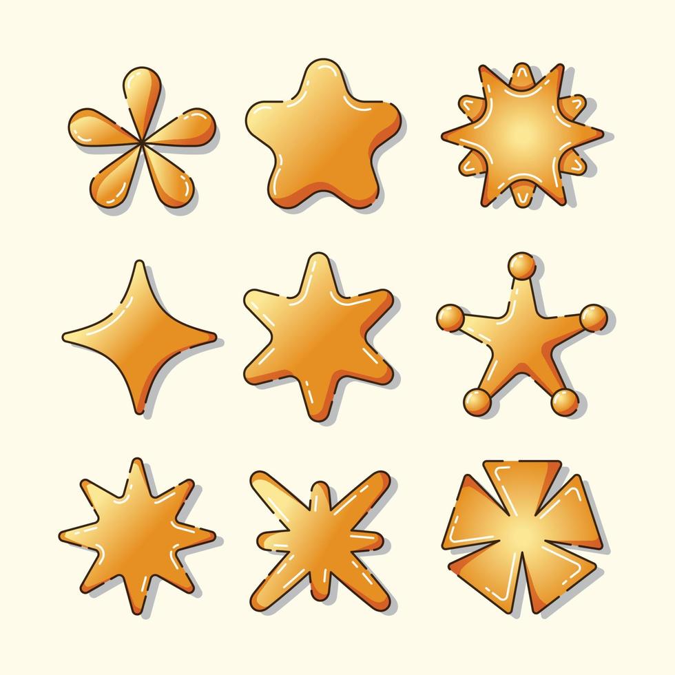 colección de iconos de estrellas vector