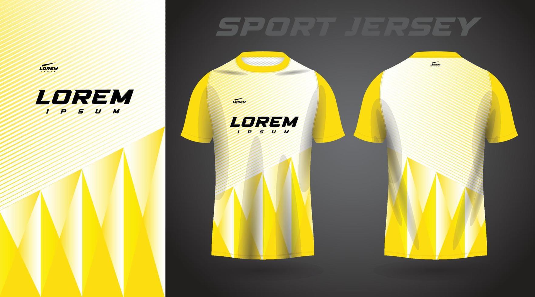 yellow shirt sport jersey design vector