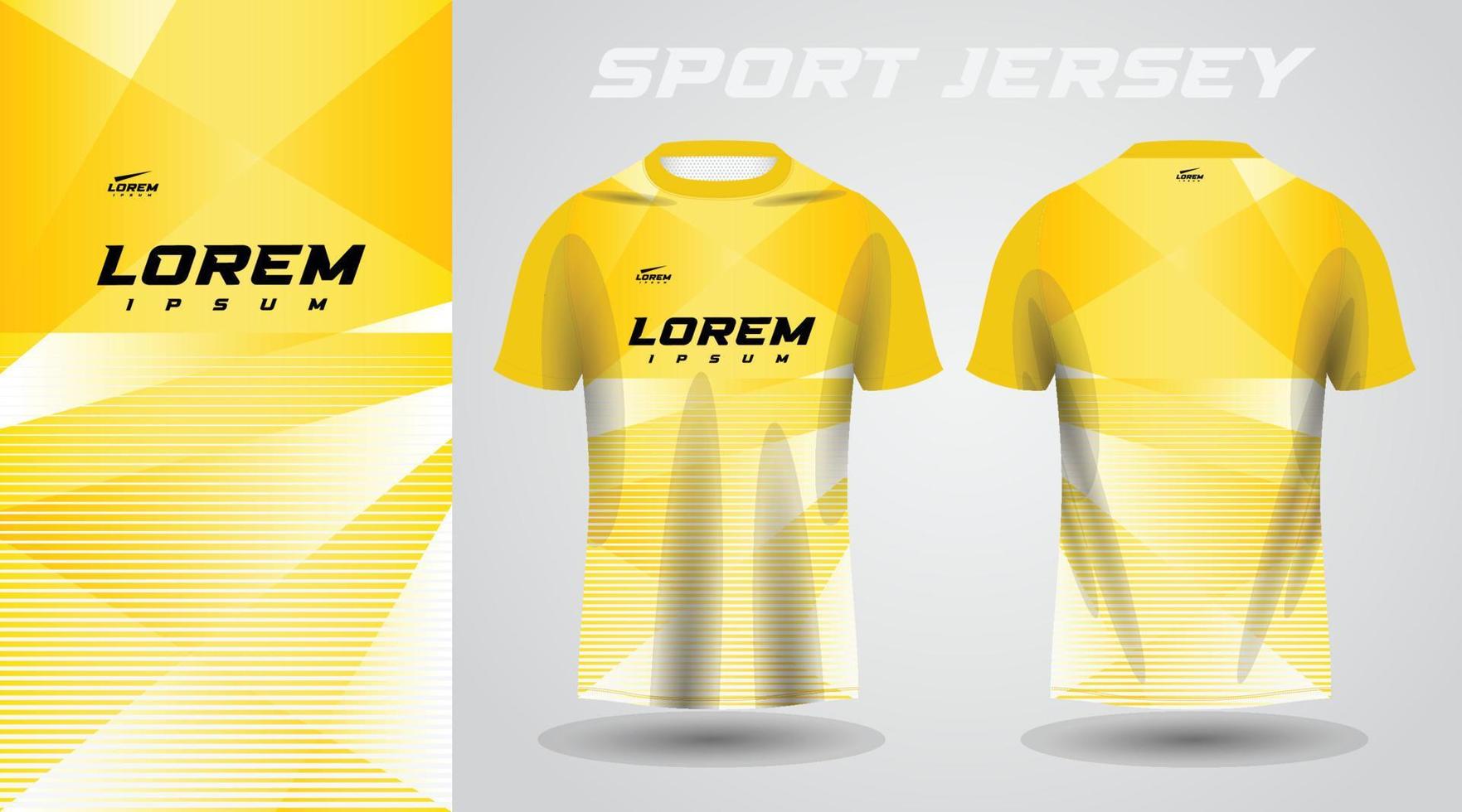 yellow shirt sport jersey design vector