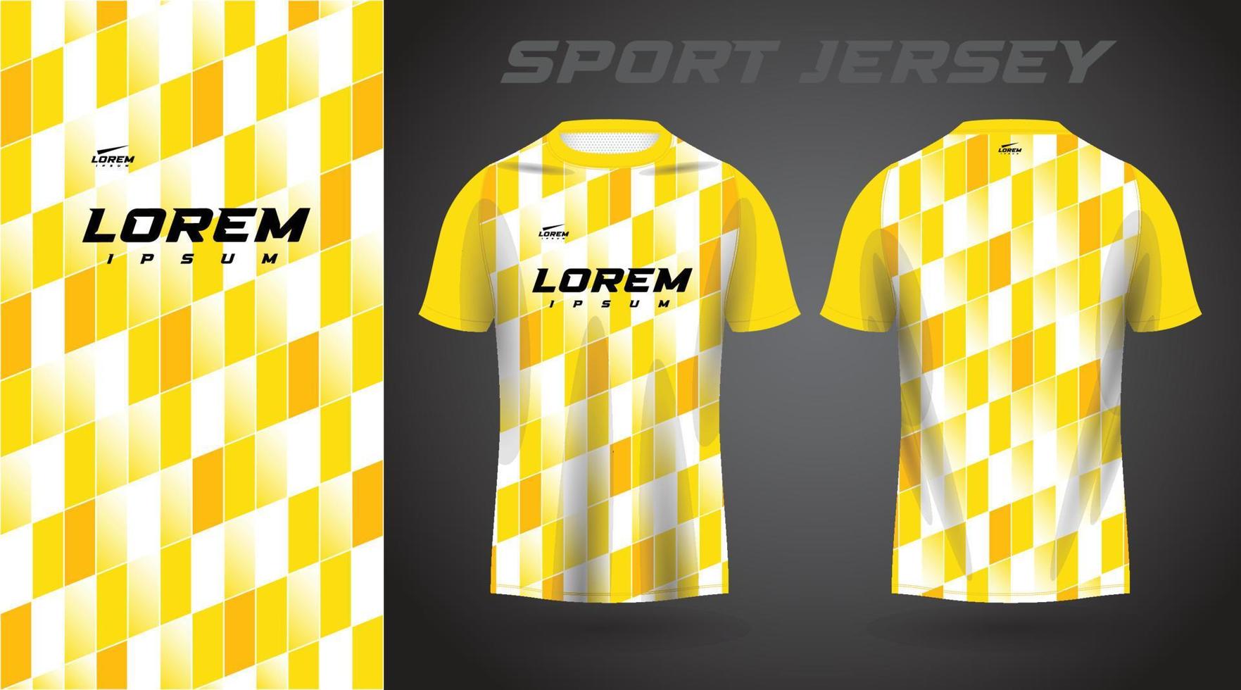 yellow shirt sport jersey design vector