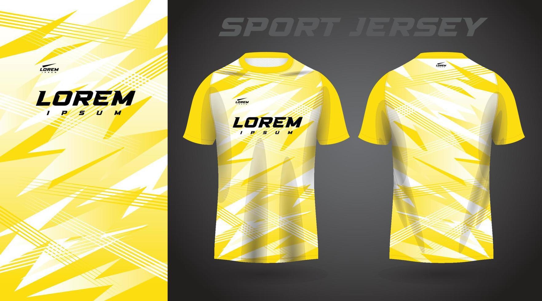 diseño de camiseta deportiva de camisa amarilla vector