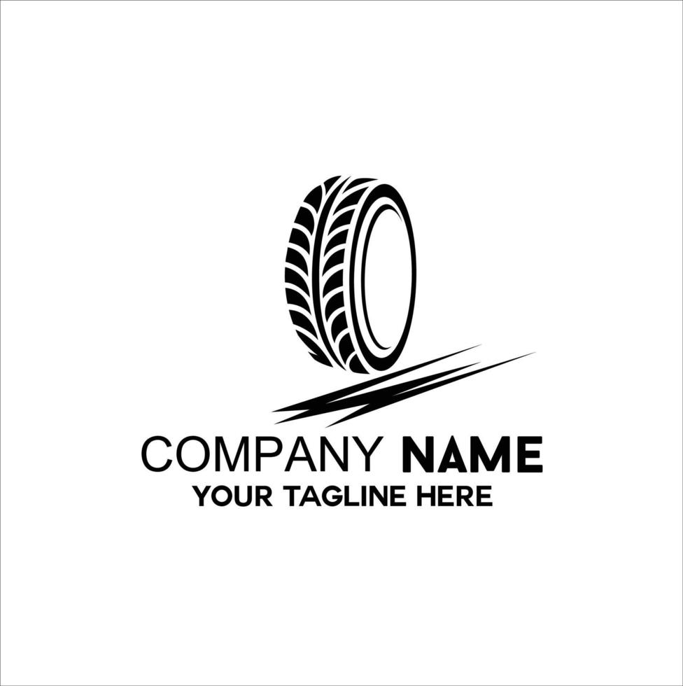 car tire logo on white background vector