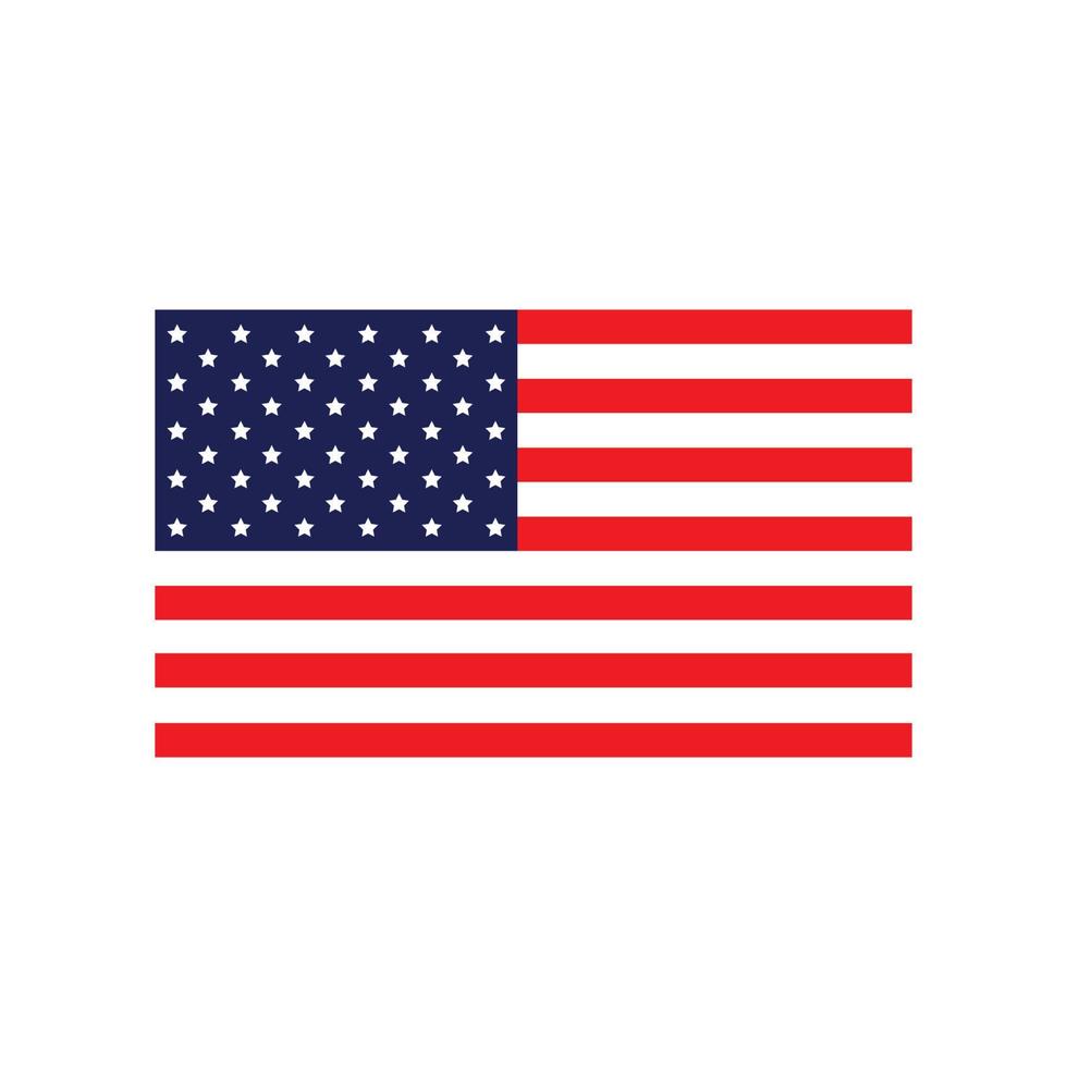 plantilla de diseño de vector de icono de bandera americana