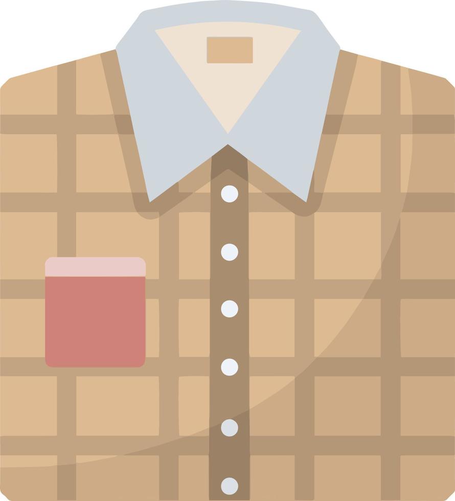 Folded shirt. Square man fashion icon. vector