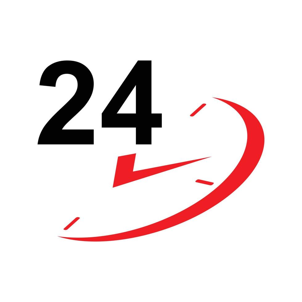 24 hours icon vector design template