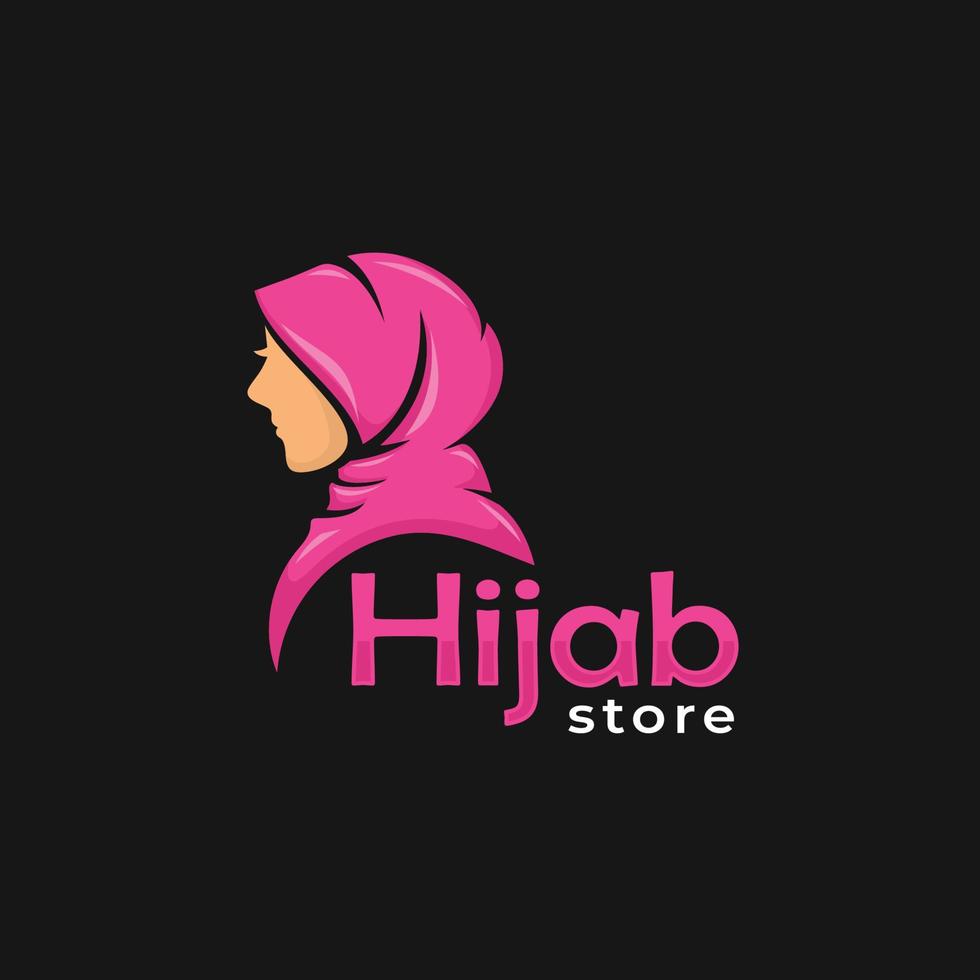 Hijab store logo design vector