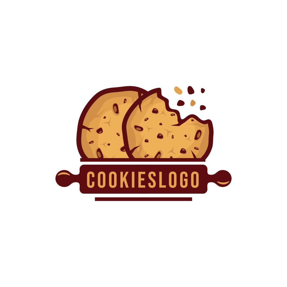 Ilustración de vector de diseño de logotipo de galletas