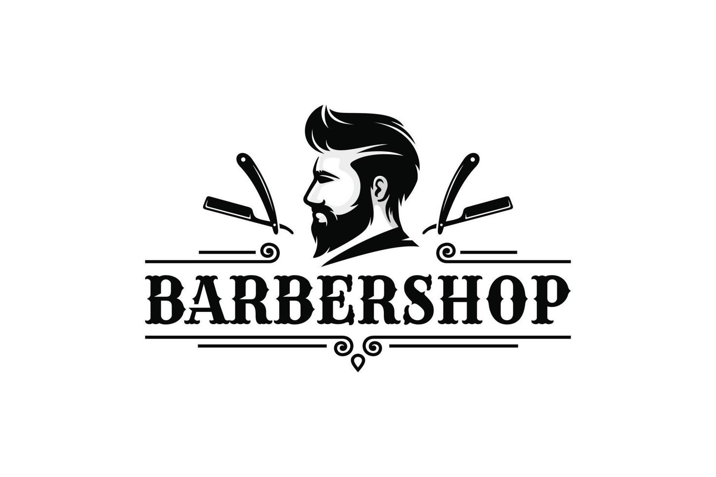 barbería logo vector