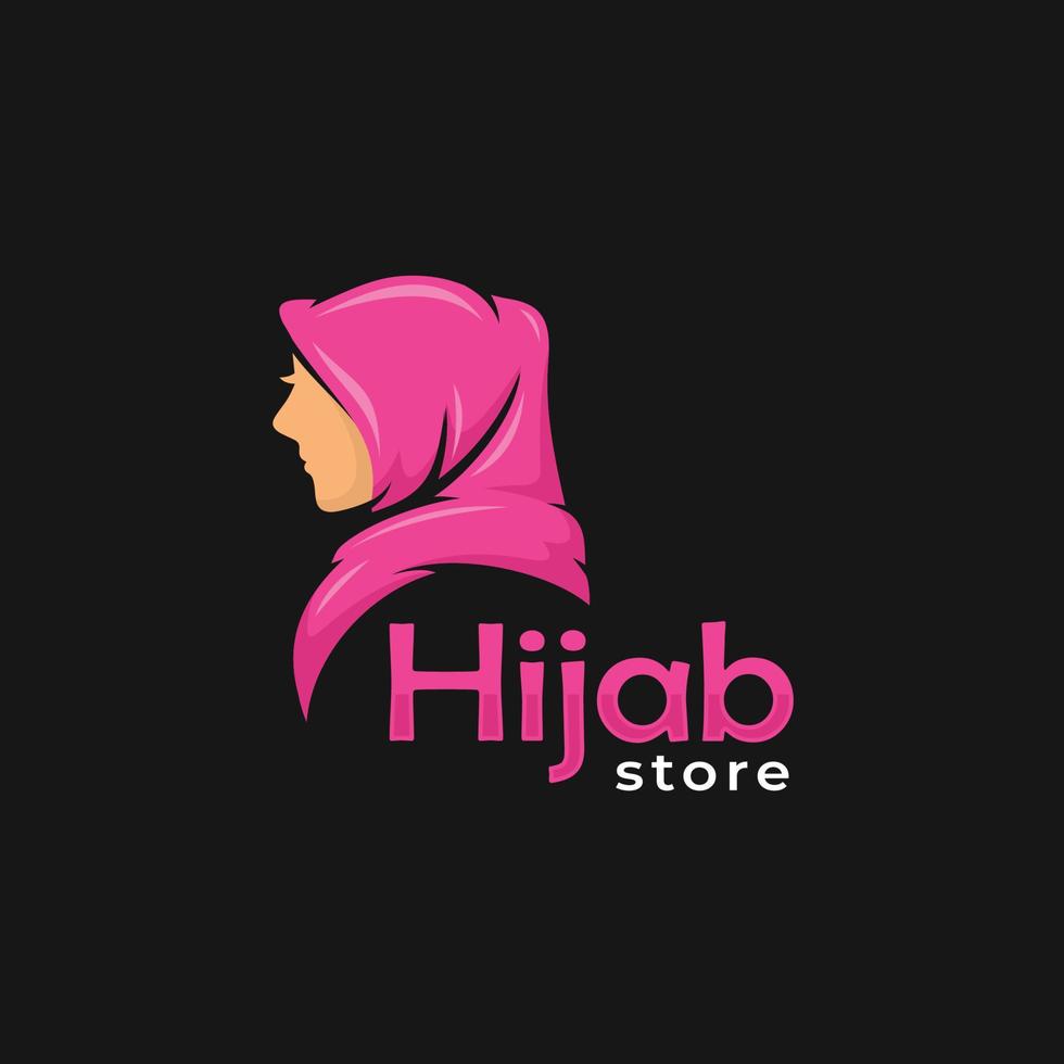 Hijab store logo design vector