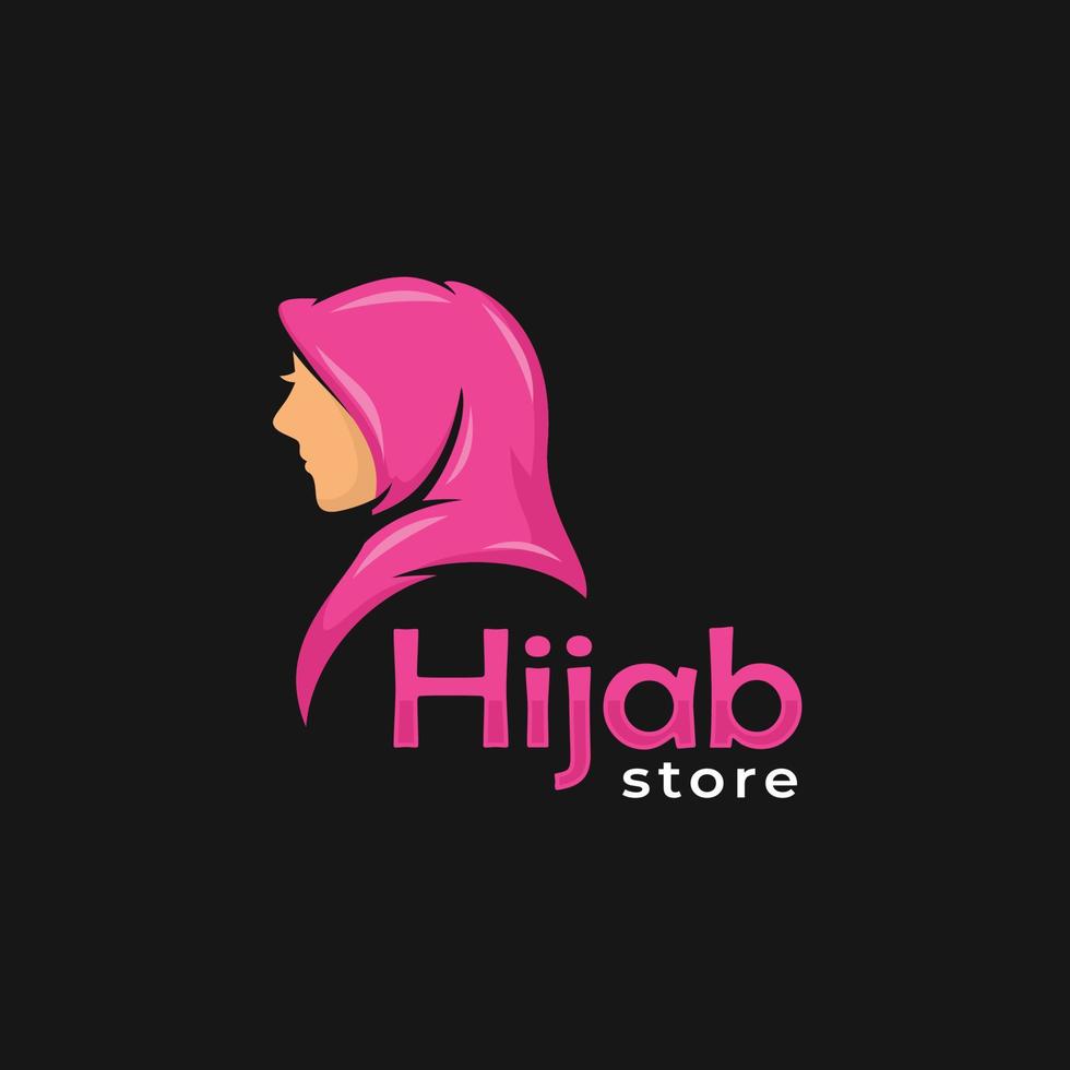 Hijab store logo design vector