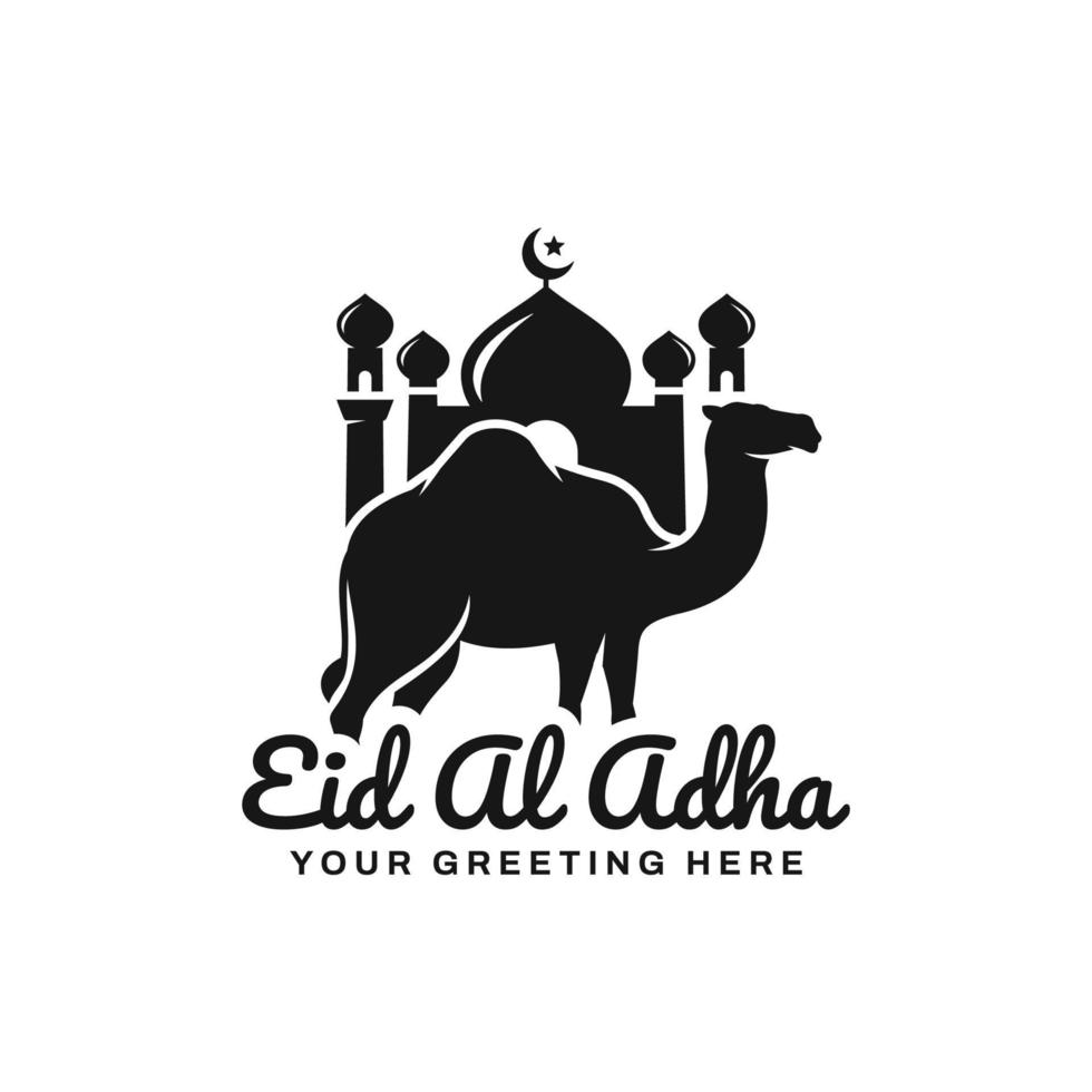 Eid al adha logo design vector