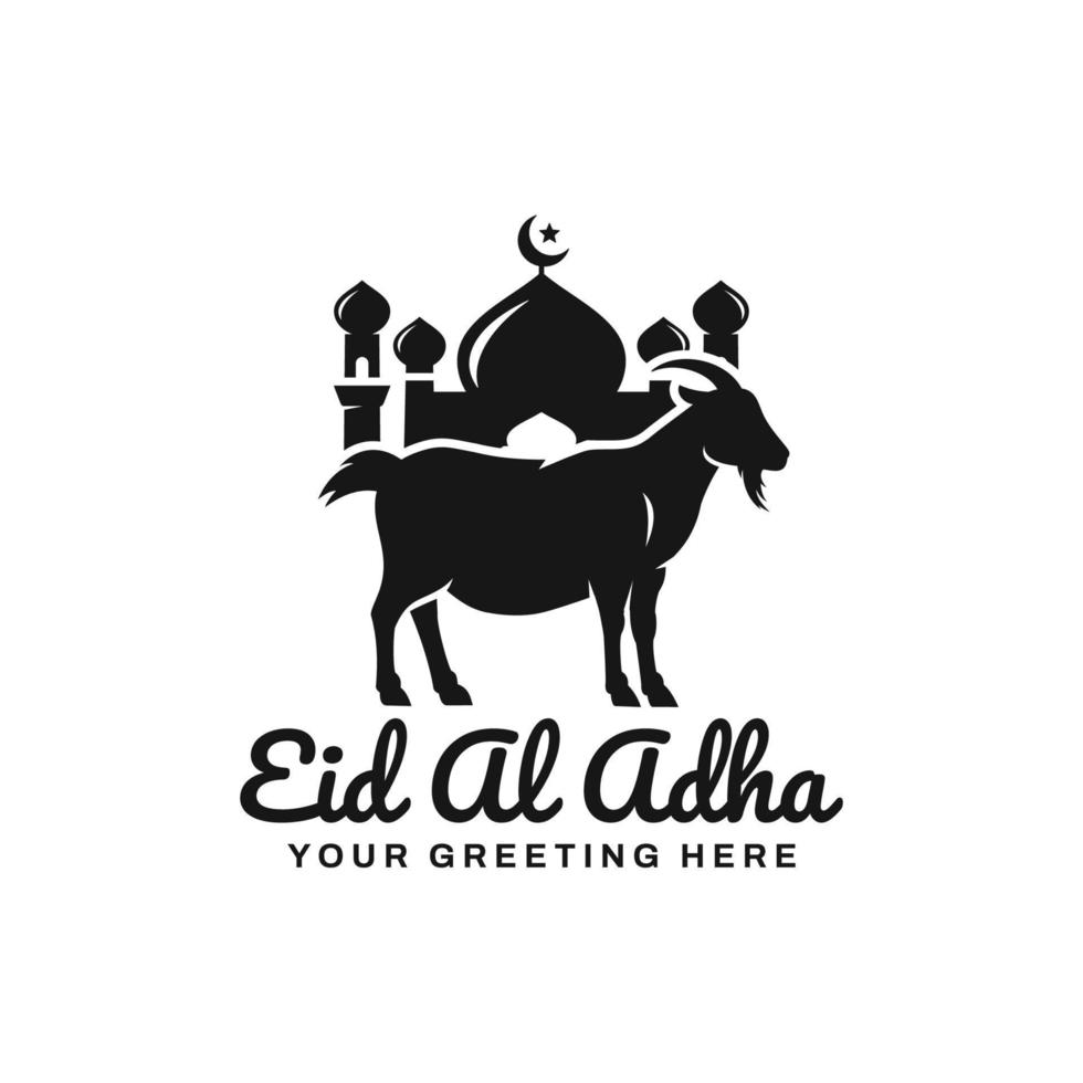 Eid al adha logo design vector