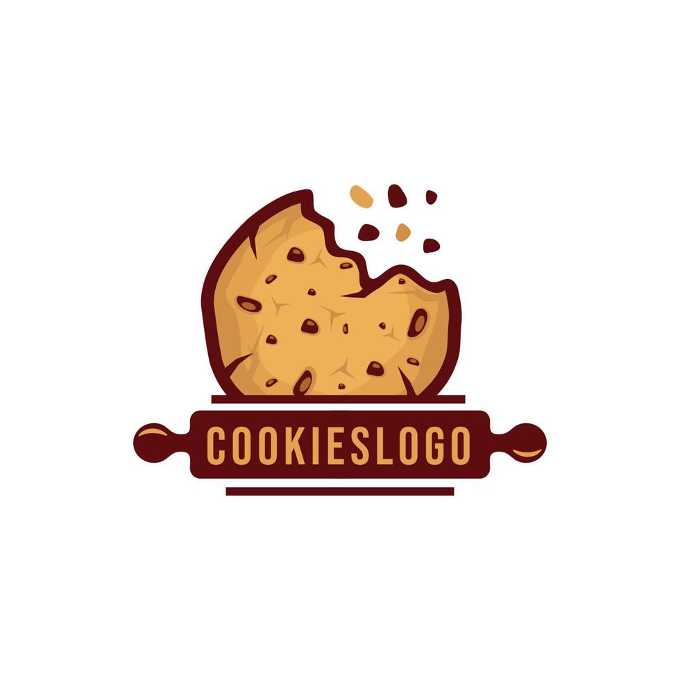 Ilustración de vector de diseño de logotipo de galletas