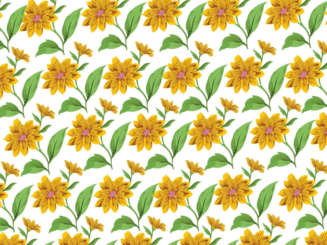 diseño de fondo floral de patrones sin fisuras. vector