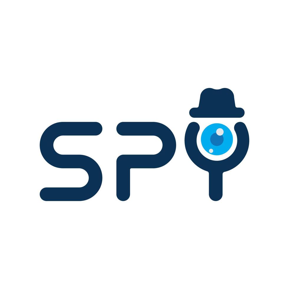 logotipo de espionaje creativo e imagen de icono vectorial vector