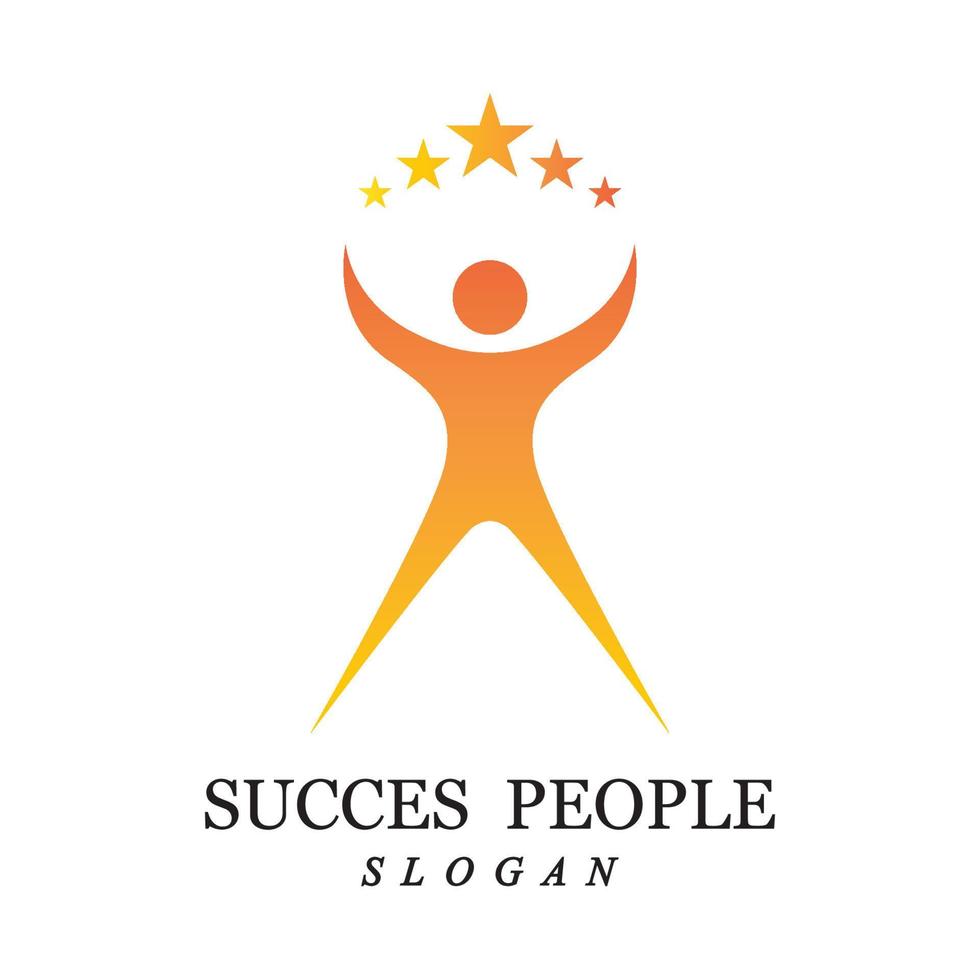 success people logo vector and illustration