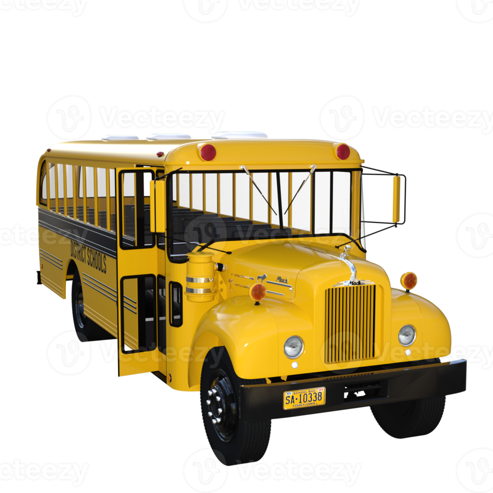 autobús escolar 3d png