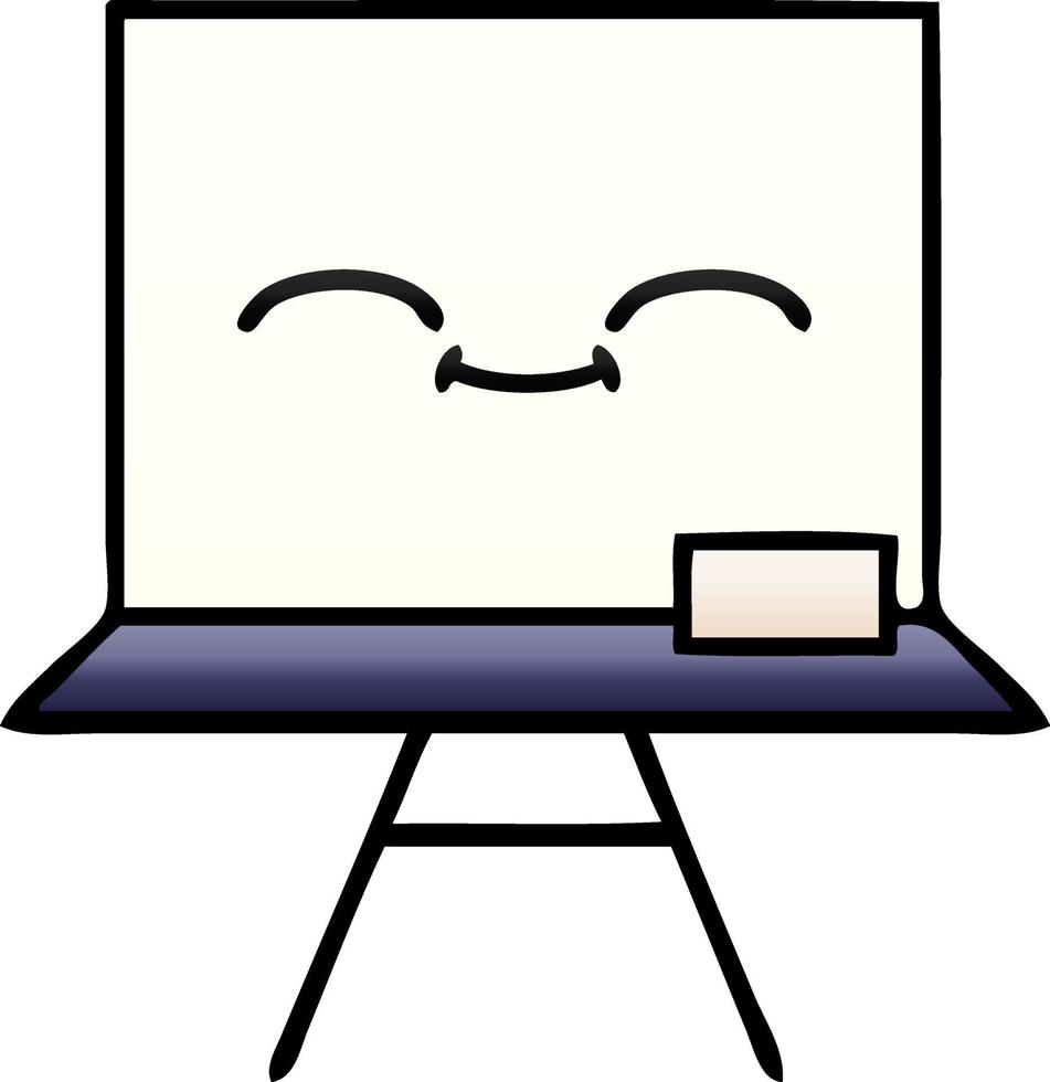 gradient shaded cartoon white board vector