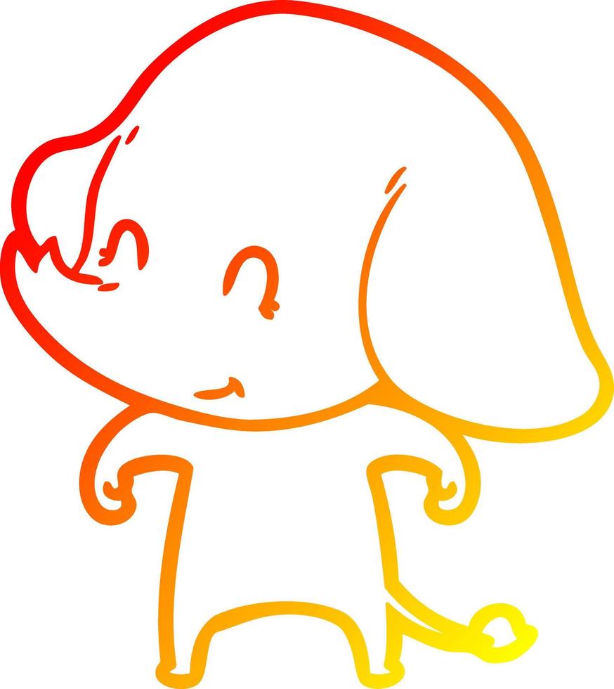 warm gradient line drawing cartoon illustration vector